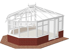 Reverse Drop Victorian Conservatory Diagram