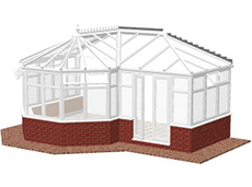 Victorian P Shape Conservatory Diagram