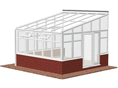 High Pitch Lean to Conservatory Diagram