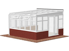 Low Pitch Lean to Conservatory Diagram