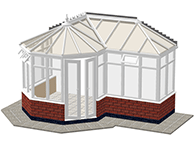 P Shaped Conservatory Diagram